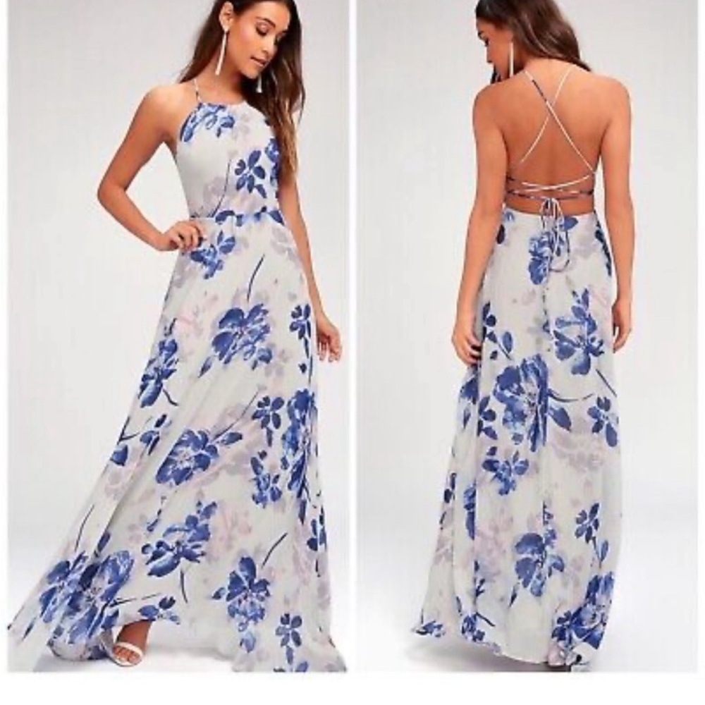 Gorgeous flowy open back gown!